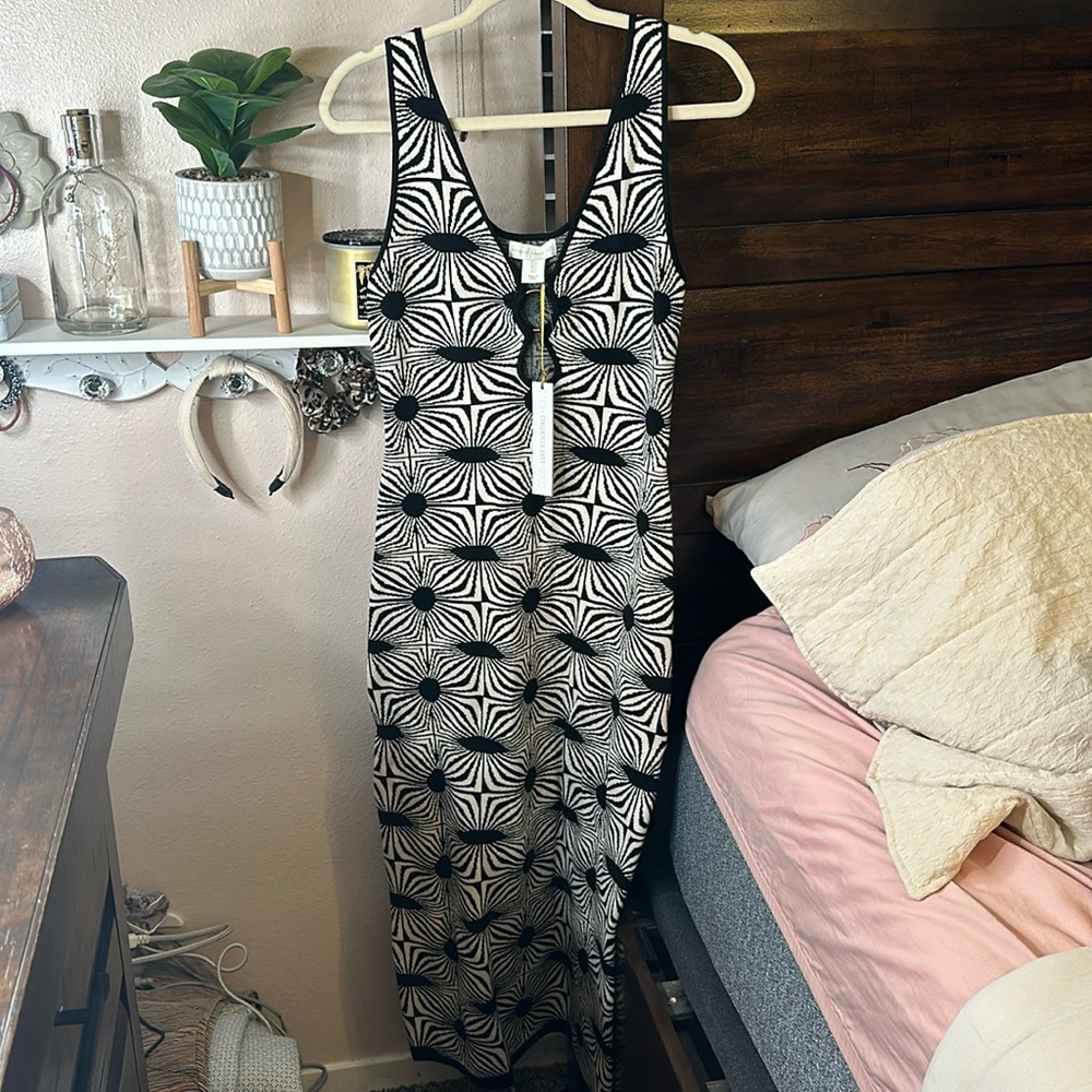 House of Harlow 1960 Geometric Knit Dress